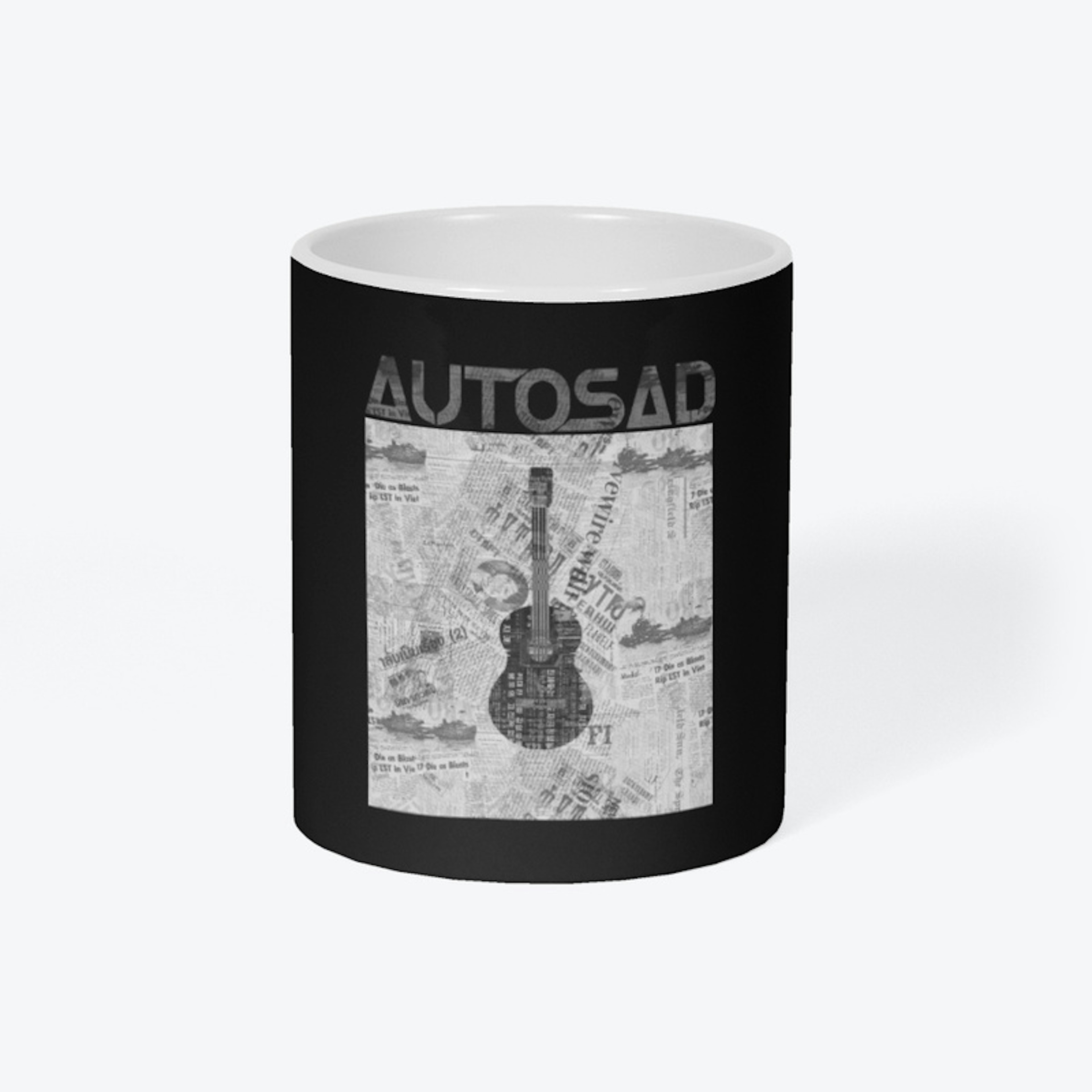 Newspaper Guitar Design by Autosad